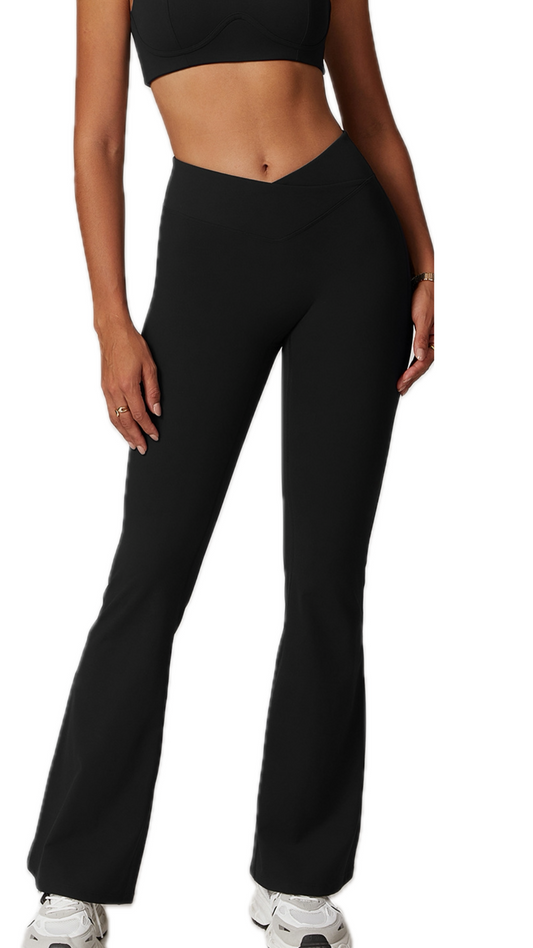 Cesaria V-Shape Leggings | Black