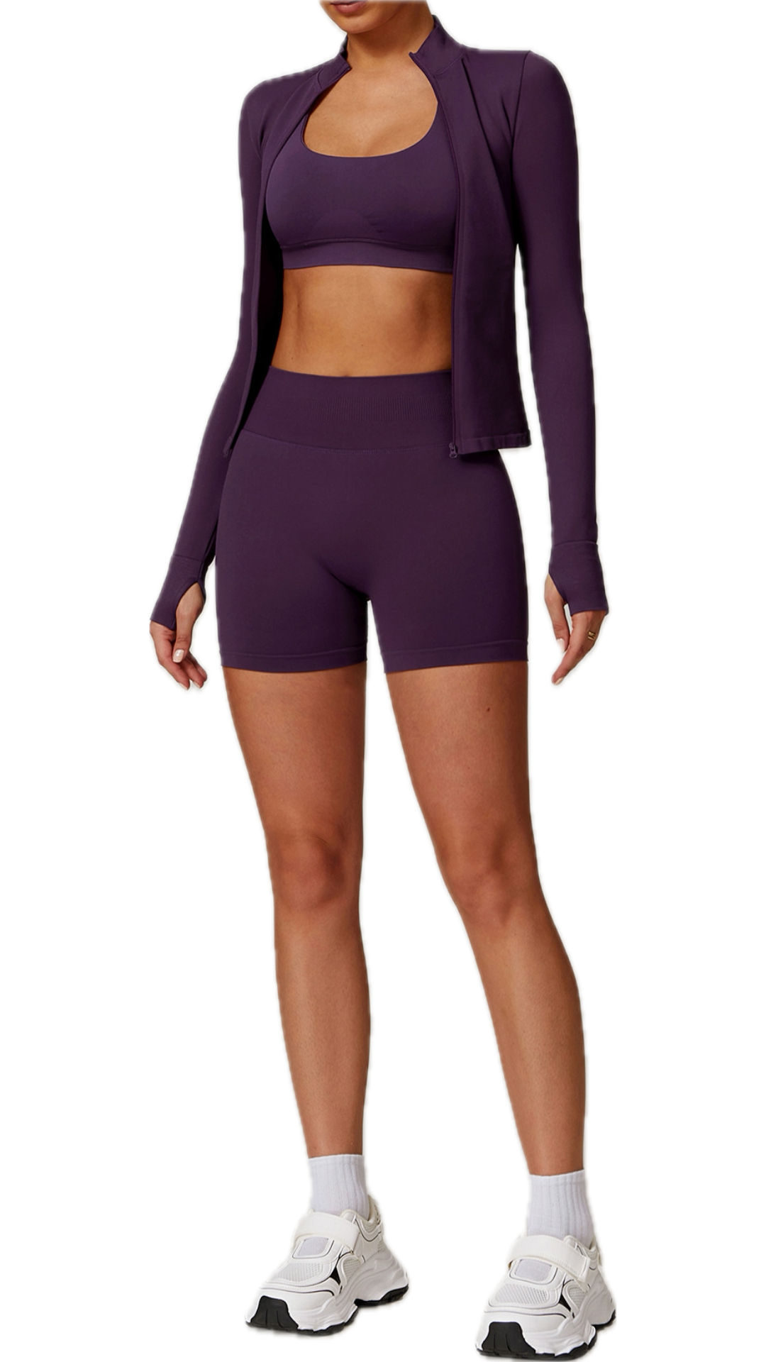 Rosa II. Seamless Bike Shorts | Plum Purple