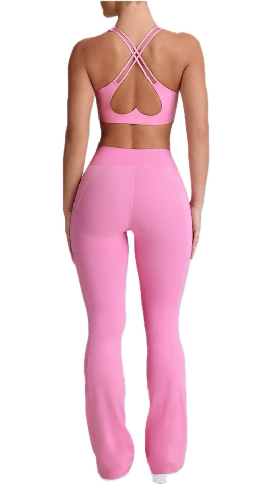 Paula II Leggings Flared | Pocket | Pink