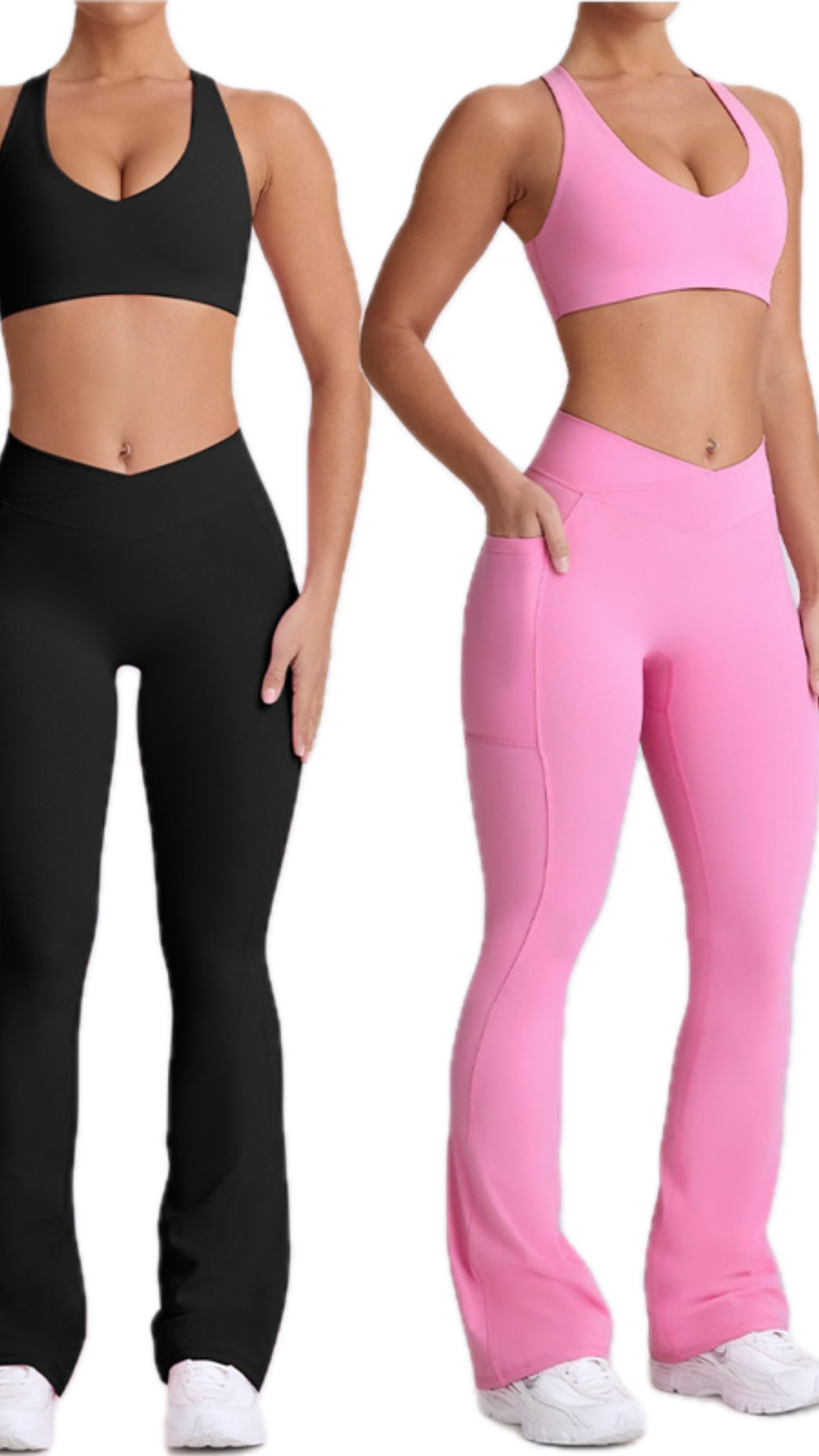 Paula II Leggings Flared | Pocket | Black