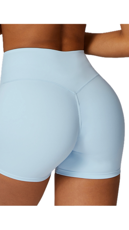 Classico Scrunch Bike Shorts | Sky Blue