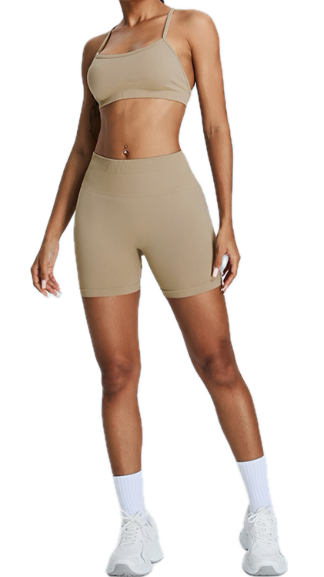 Arancia Bike Scrunch Shorts | Champagne