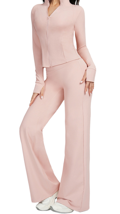 Beata Flared Pants | Peach
