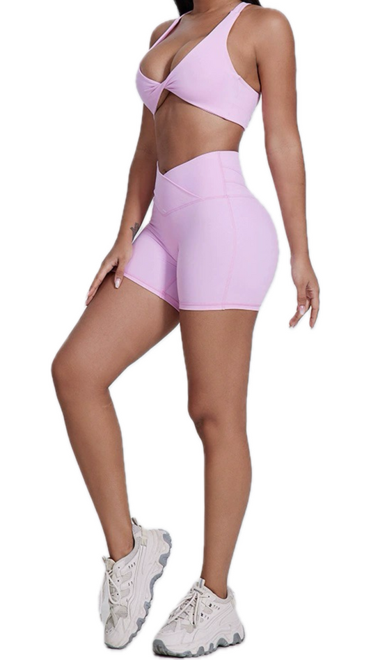 Luna Bike Shorts - Light Pink