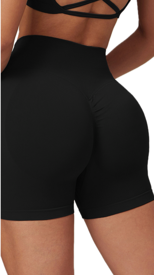 Rosa II. Seamless Bike Shorts | Black