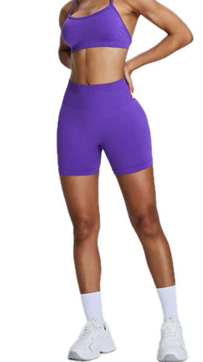 Arancia Bike Scrunch Shorts | Purple