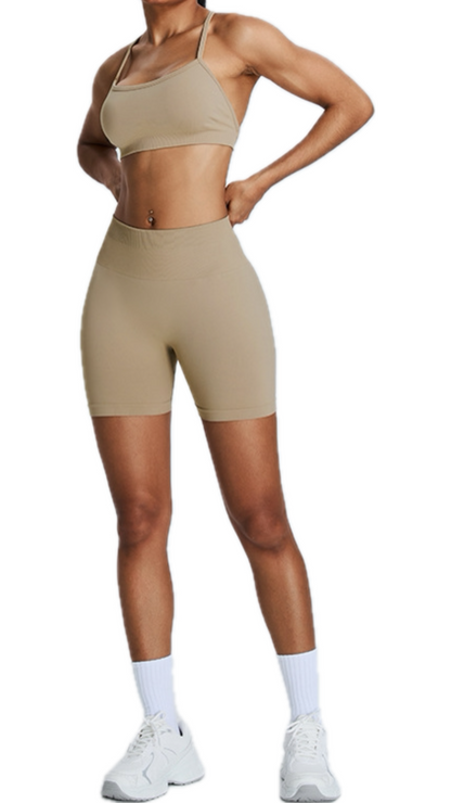 Arancia Bike Scrunch Shorts | Champagne