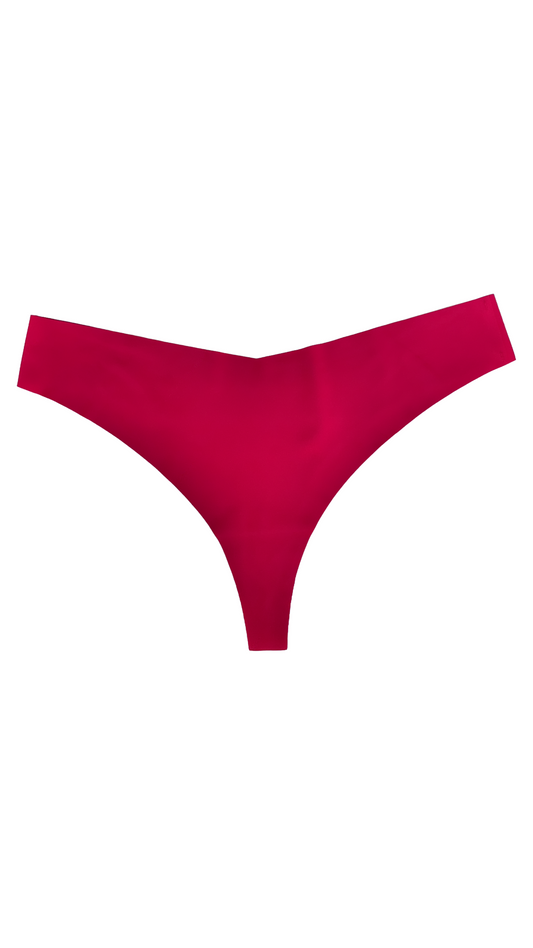 No-Show Seamless T-string | Wine Red