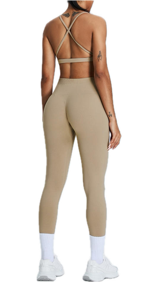 Arancia Long Scrunch Leggings | Champagne