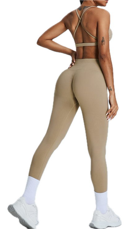 Arancia Long Scrunch Leggings | Champagne