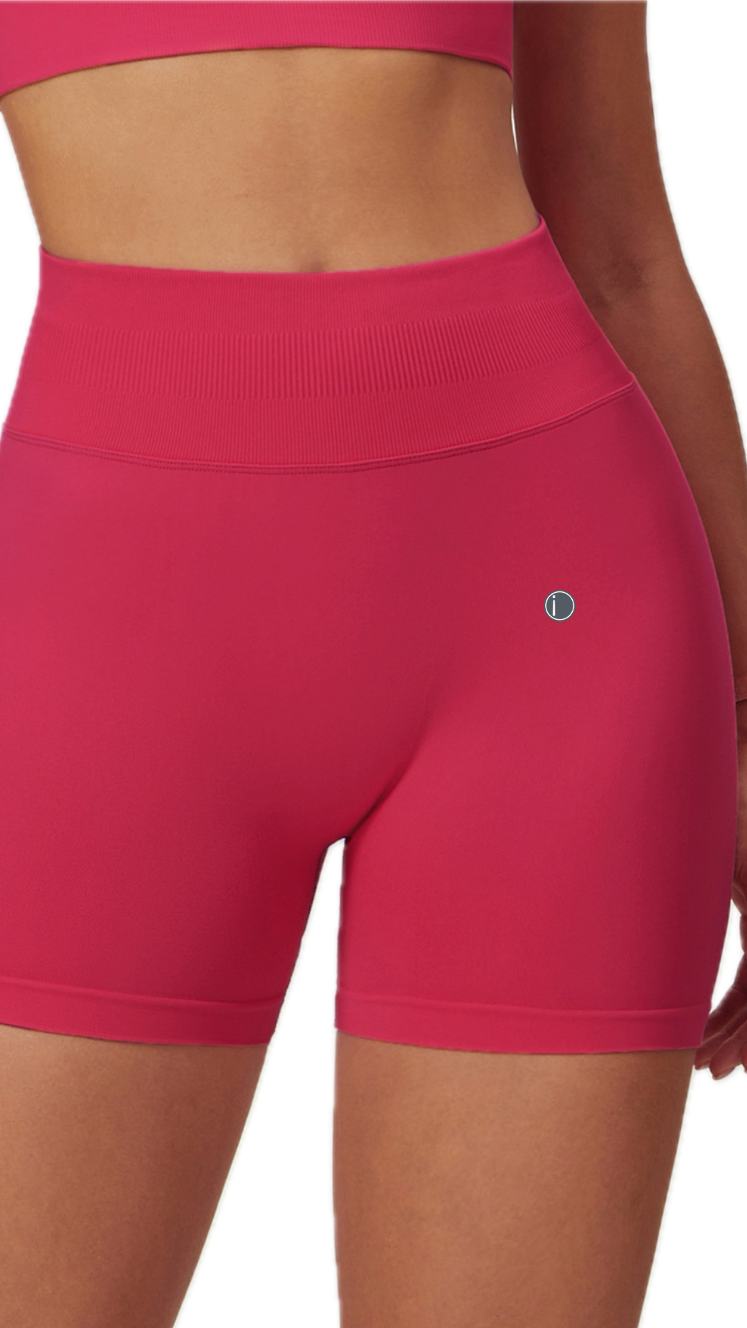 Rosa II. Seamless Bike Shorts | Raspberry Red