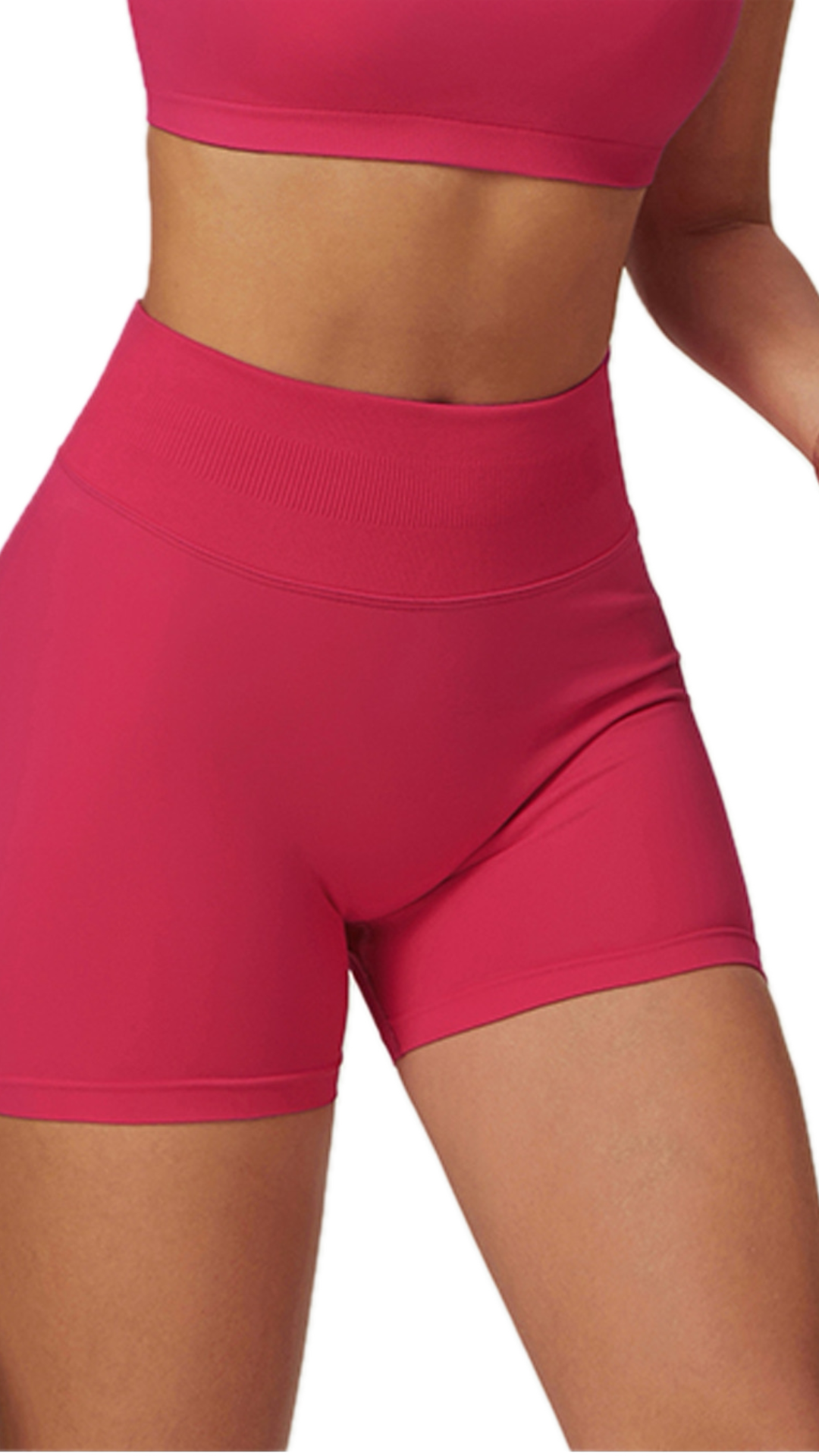 Rosa II. Seamless Bike Shorts | Raspberry Red