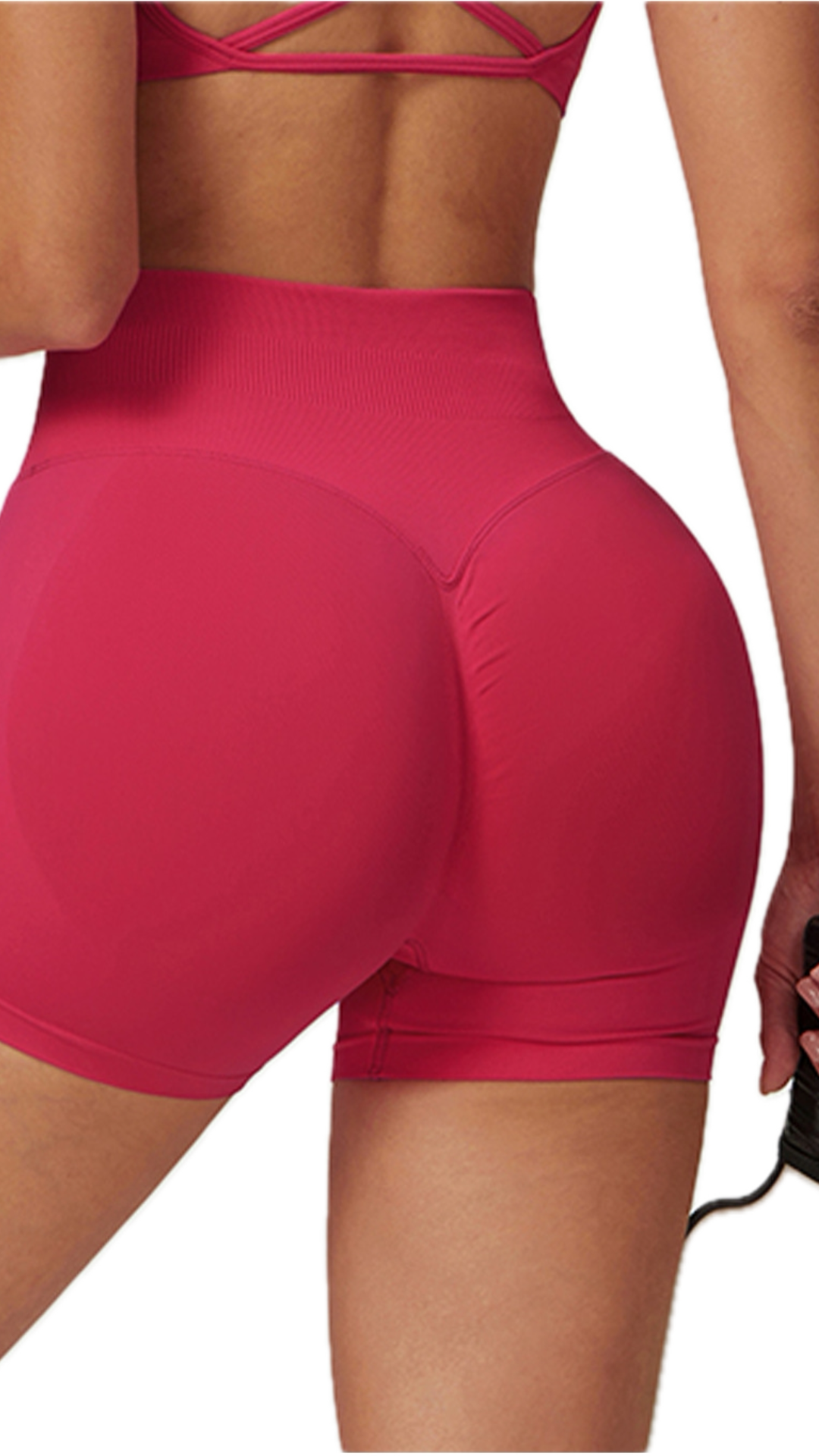 Rosa II. Seamless Bike Shorts | Raspberry Red