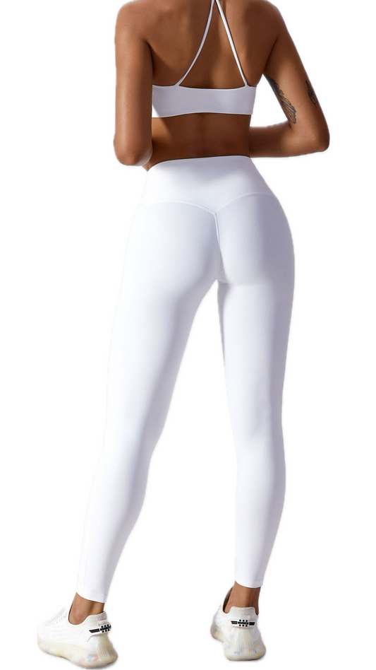 Classico Scrunch Long Leggings | White