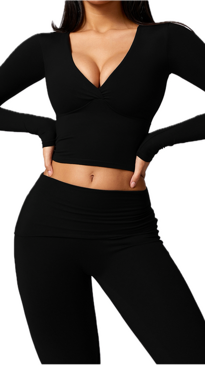 Francesca Top Long Sleeve | Black