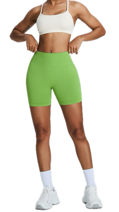 Arancia Bike Scrunch Shorts | Shine Green