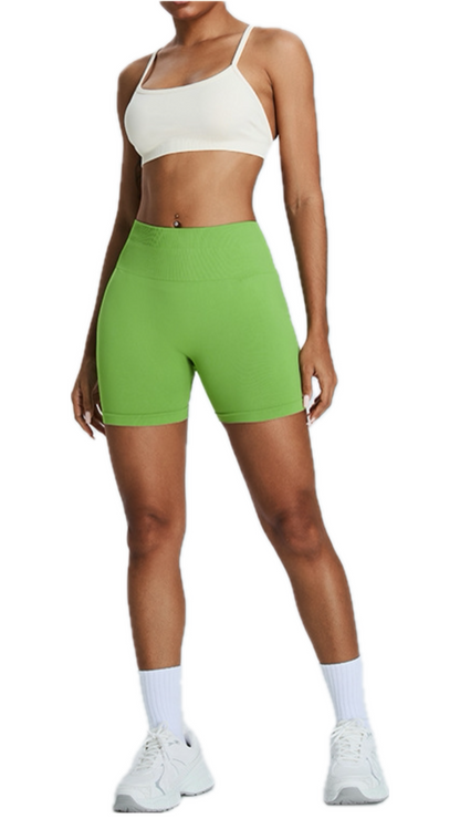 Arancia Bike Scrunch Shorts | Shine Green