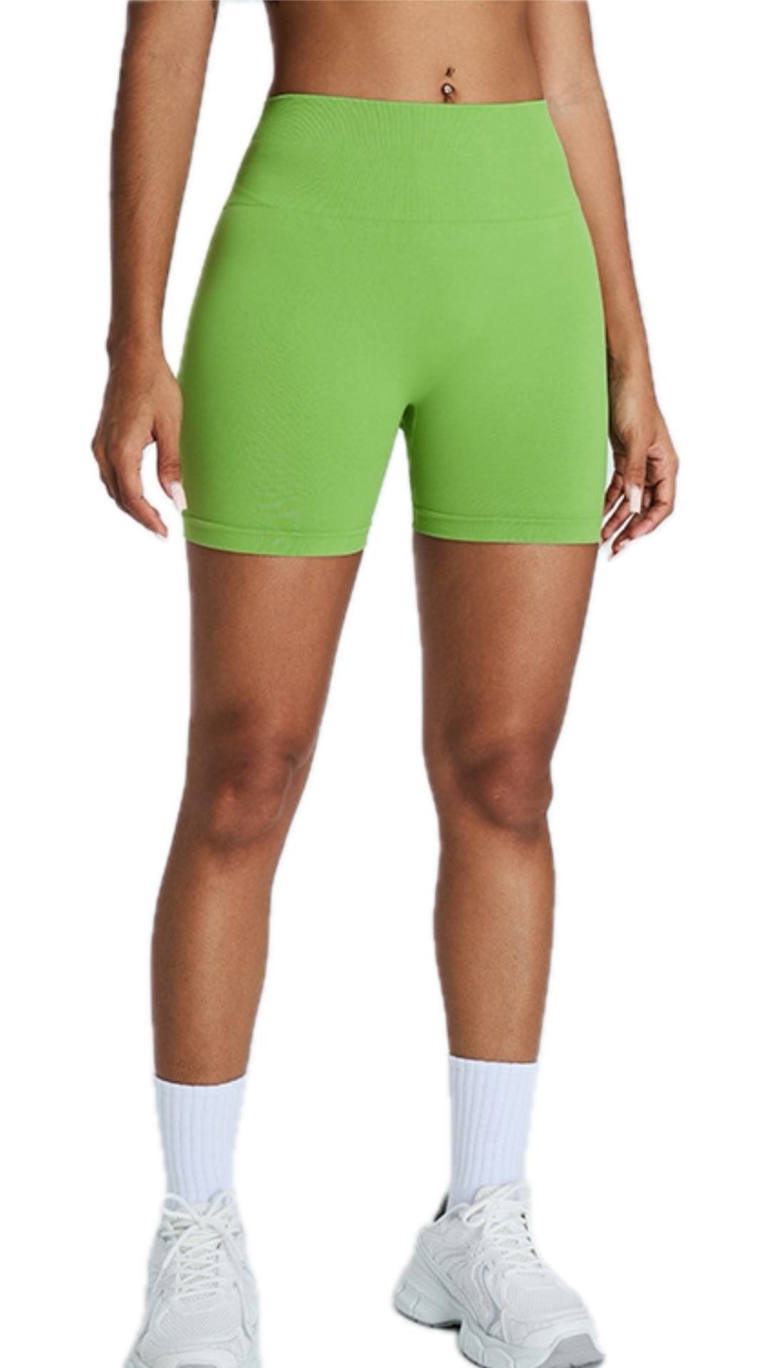 Arancia Bike Scrunch Shorts | Shine Green