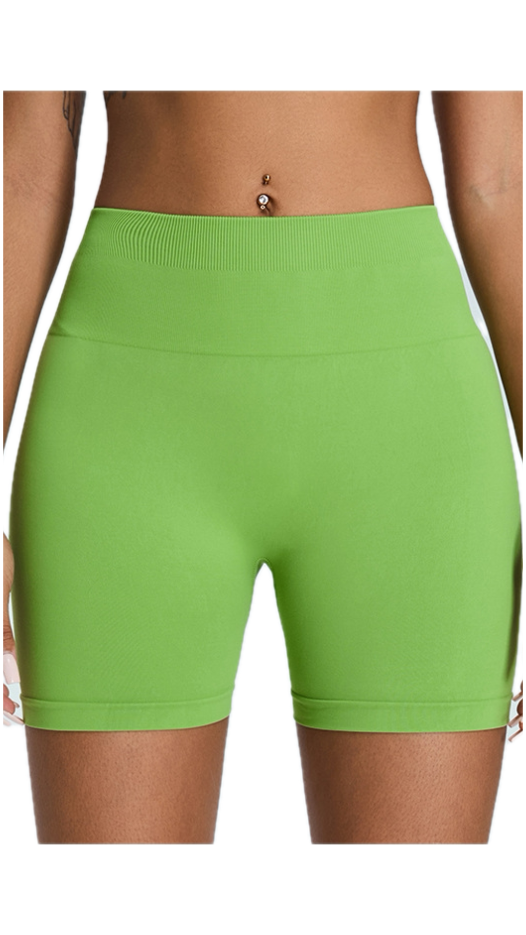 Arancia Bike Scrunch Shorts | Shine Green