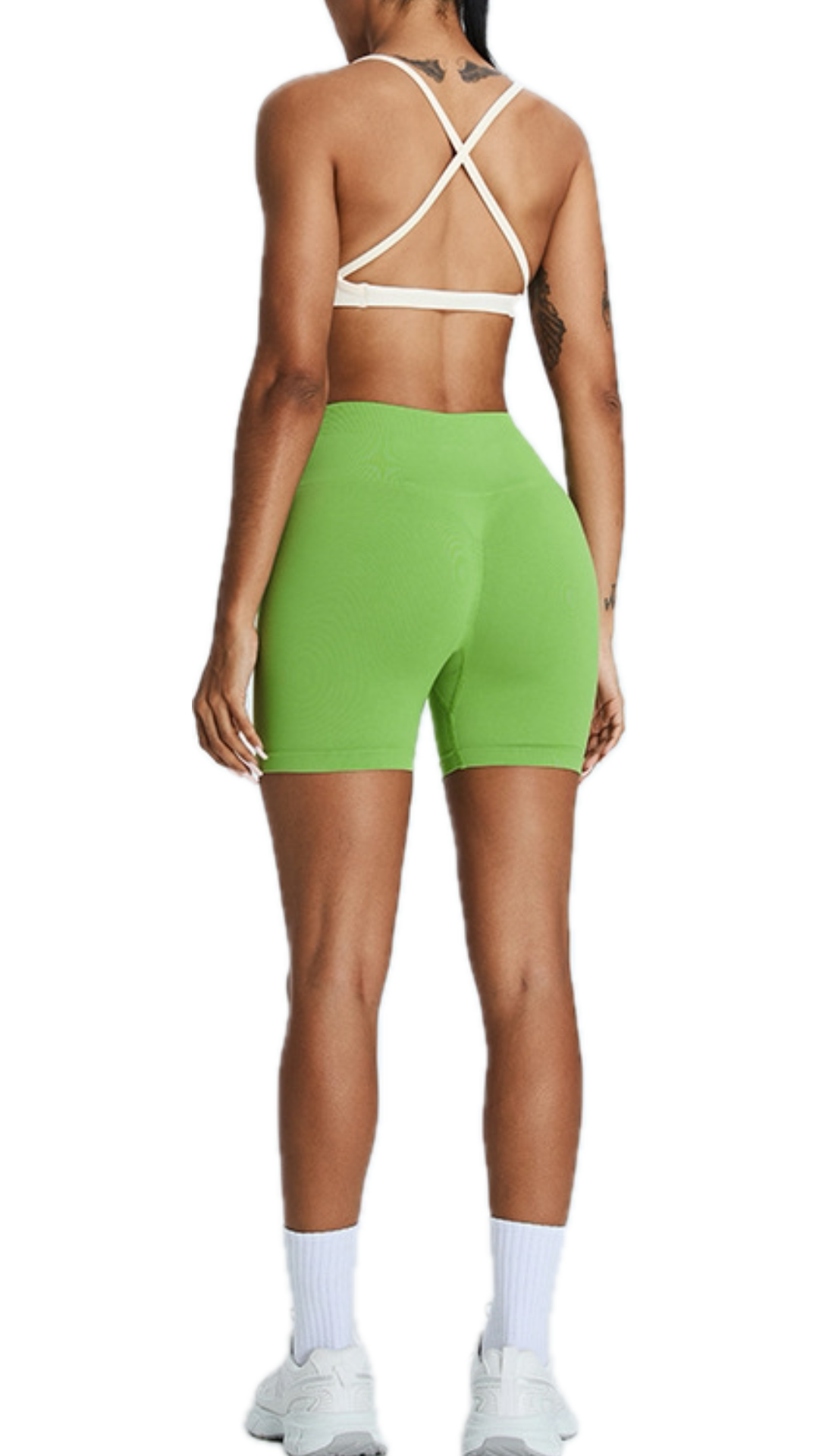 Arancia Bike Scrunch Shorts | Shine Green