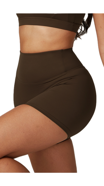 Classico Scrunch Bike Shorts | Brown