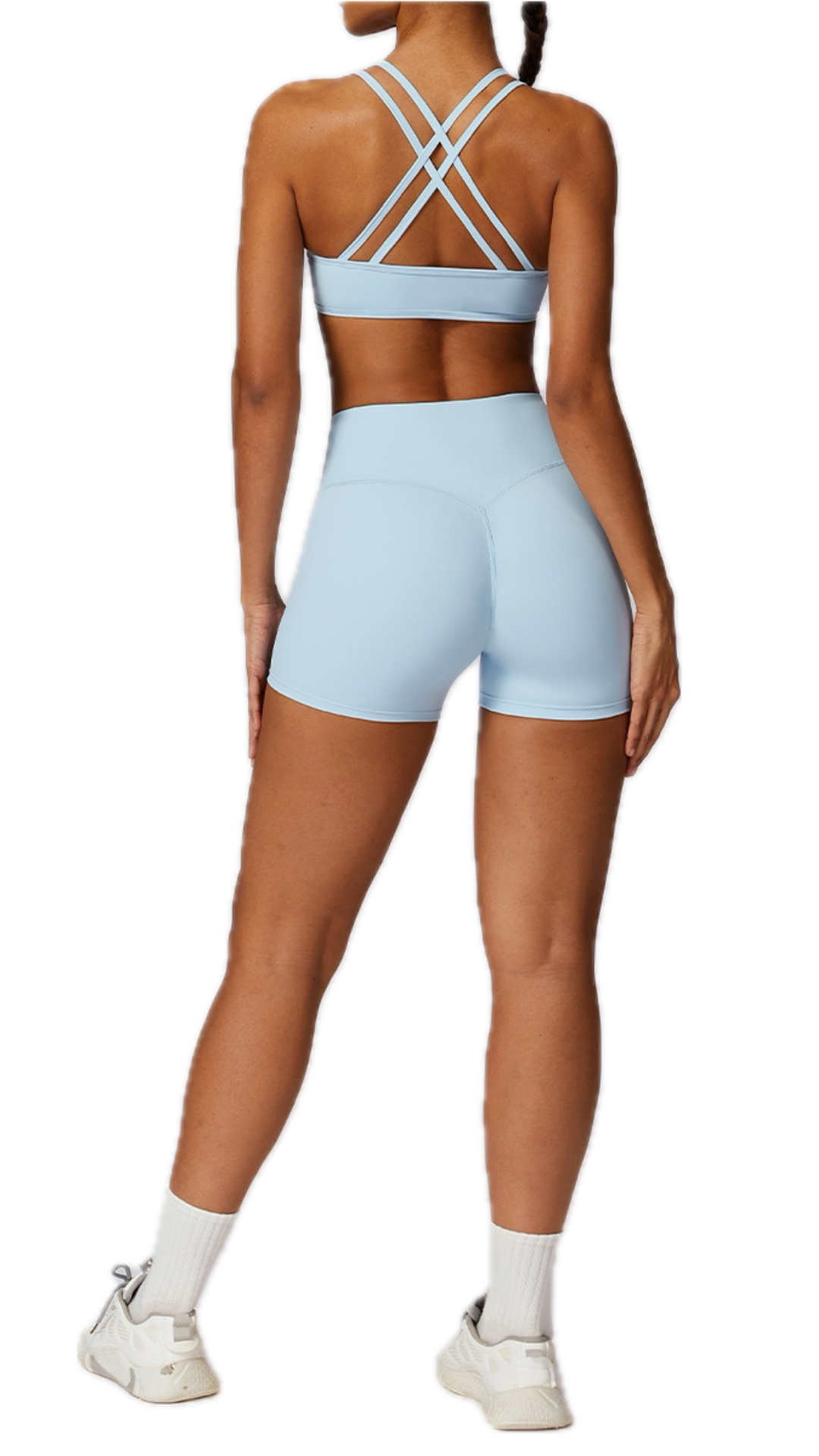 Classico Scrunch Bike Shorts | Sky Blue