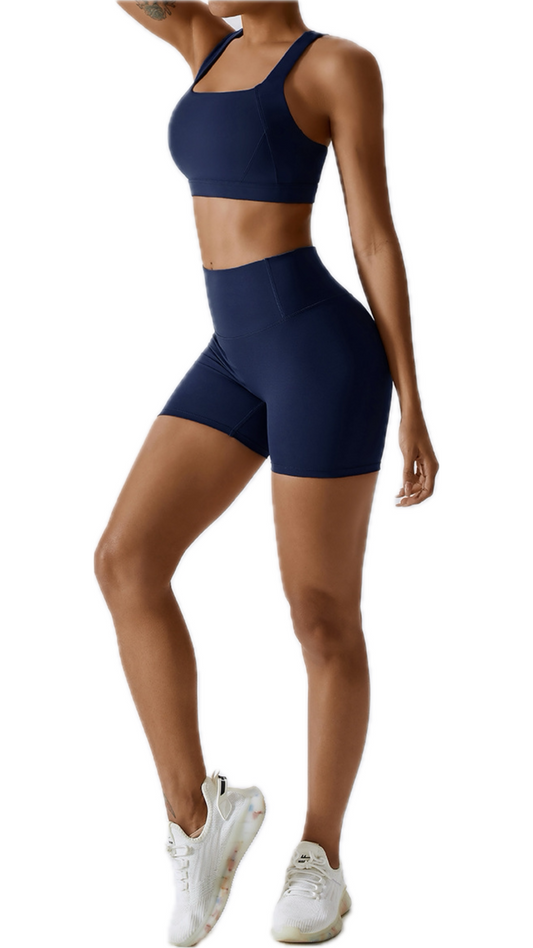 Classico Scrunch Bike Shorts | Navy Blue