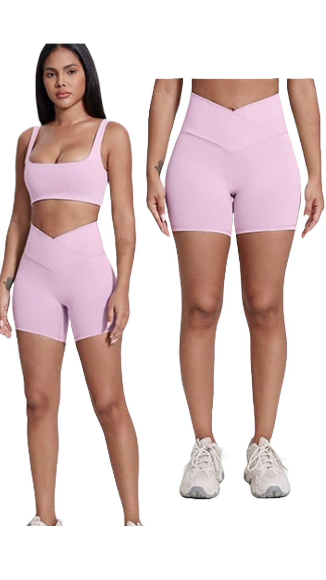 Bike Shorts V-Shape | Baby Pink