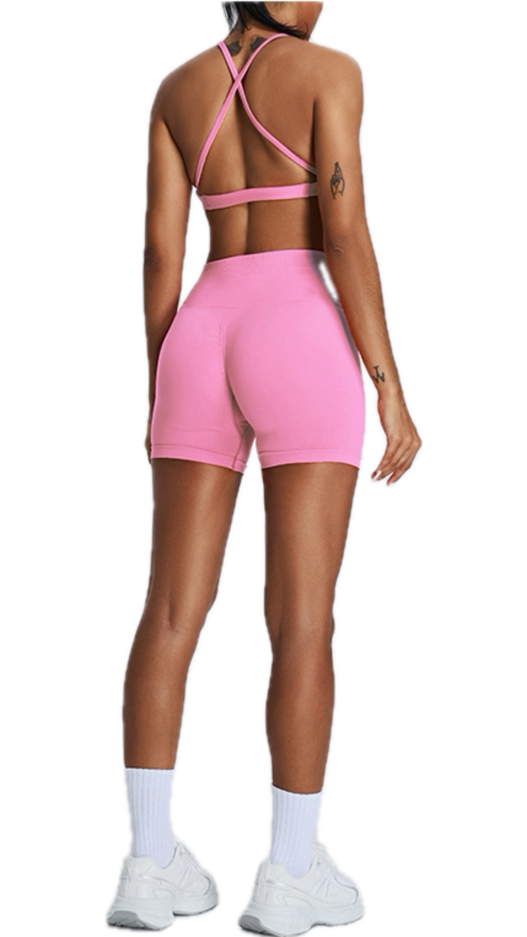 Arancia Bike Scrunch Shorts | Baby Pink