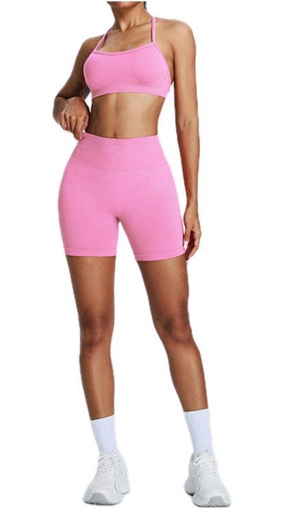 Arancia Bike Scrunch Shorts | Baby Pink