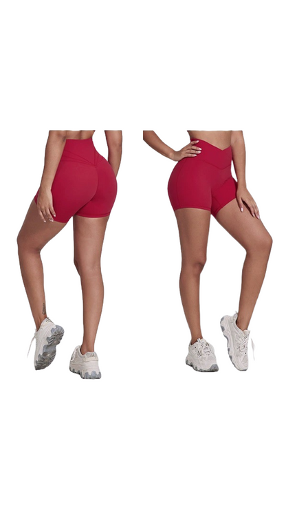 Luna Bike Shorts - Dark Red