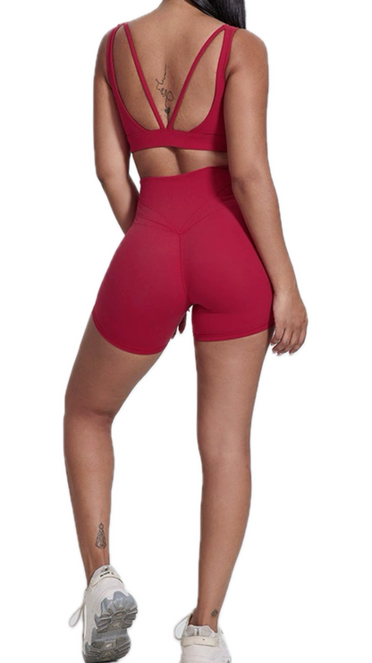 Luna Bike Shorts - Dark Red